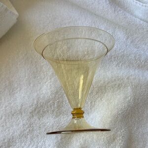 Vittorio Zecchin MVM Capellin Murano Soffiato Straw Color Italian Art Deco Glass